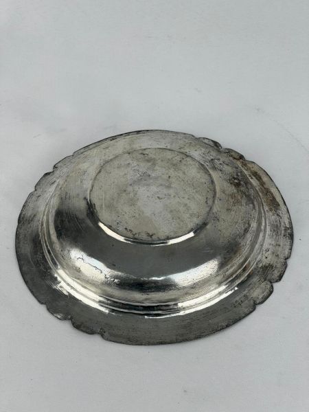 Antika Bakır Sahan Ölçü Çap 22 Cm H 4 Cm