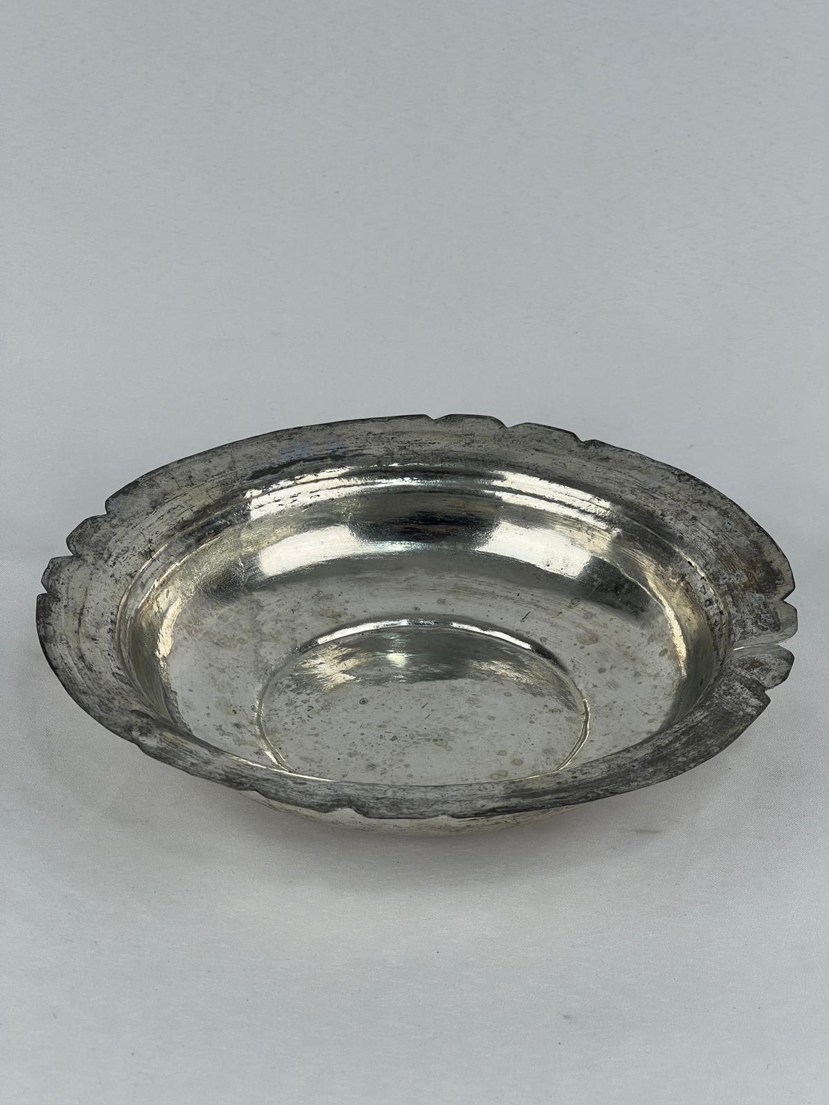 Antika Bakır Sahan Ölçü Çap 22 Cm H 4 Cm