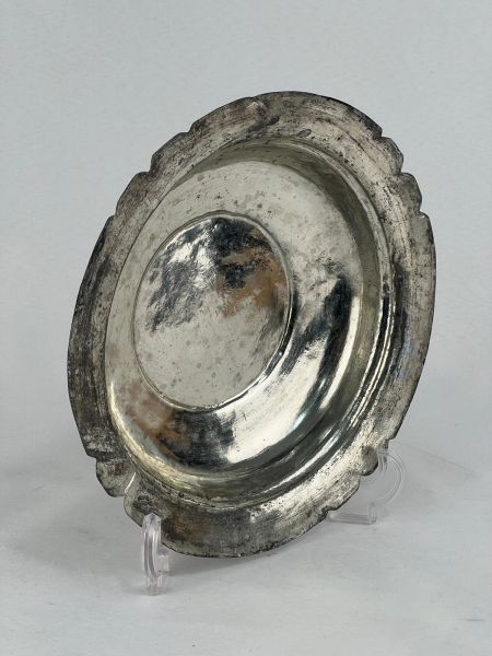 Antika Bakır Sahan Ölçü Çap 22 Cm H 4 Cm