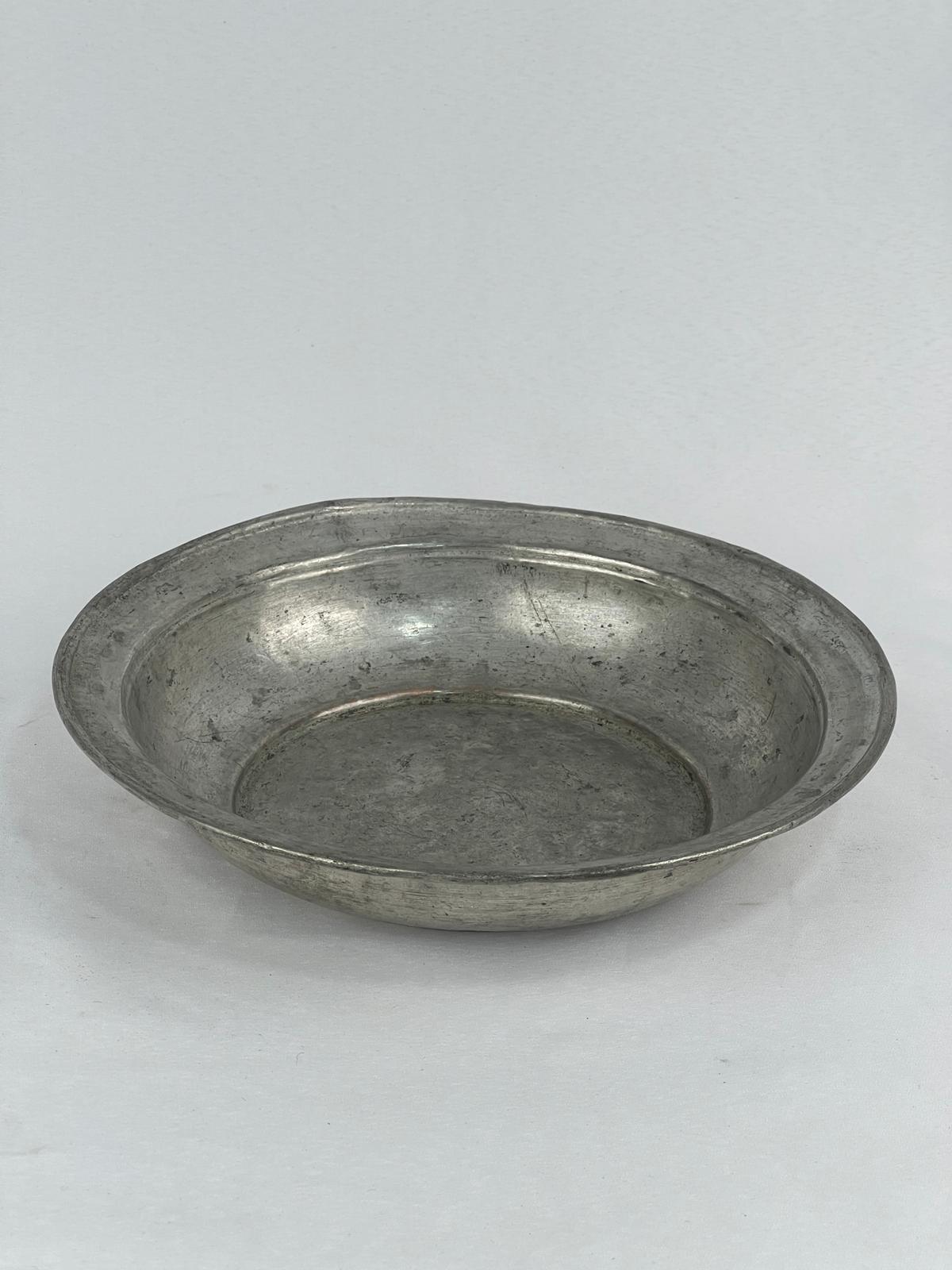 Antika Bakır Sahan Ölçü Çap 25 Cm H 5 Cm