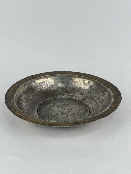 Antika Bakır Sahan Ölçü Çap 21 Cm H 4 Cm