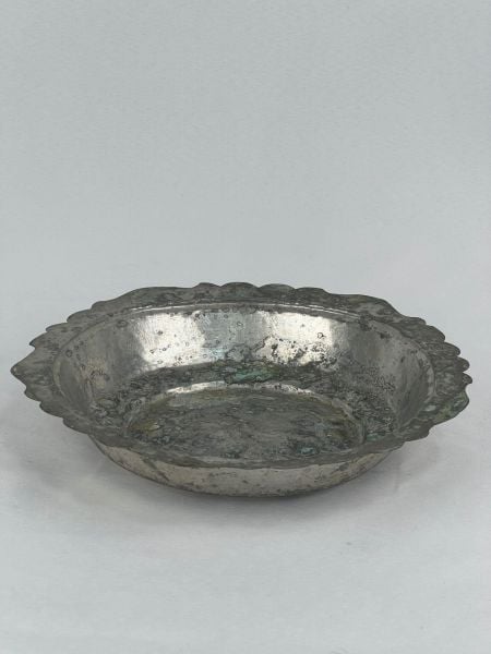 Antika Bakır Sahan Ölçü Çap 26 Cm H 5 Cm