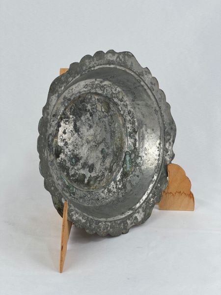 Antika Bakır Sahan Ölçü Çap 26 Cm H 5 Cm