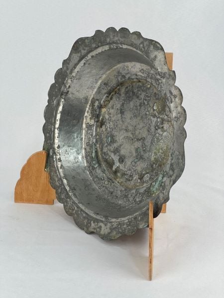 Antika Bakır Sahan Ölçü Çap 26 Cm H 5 Cm