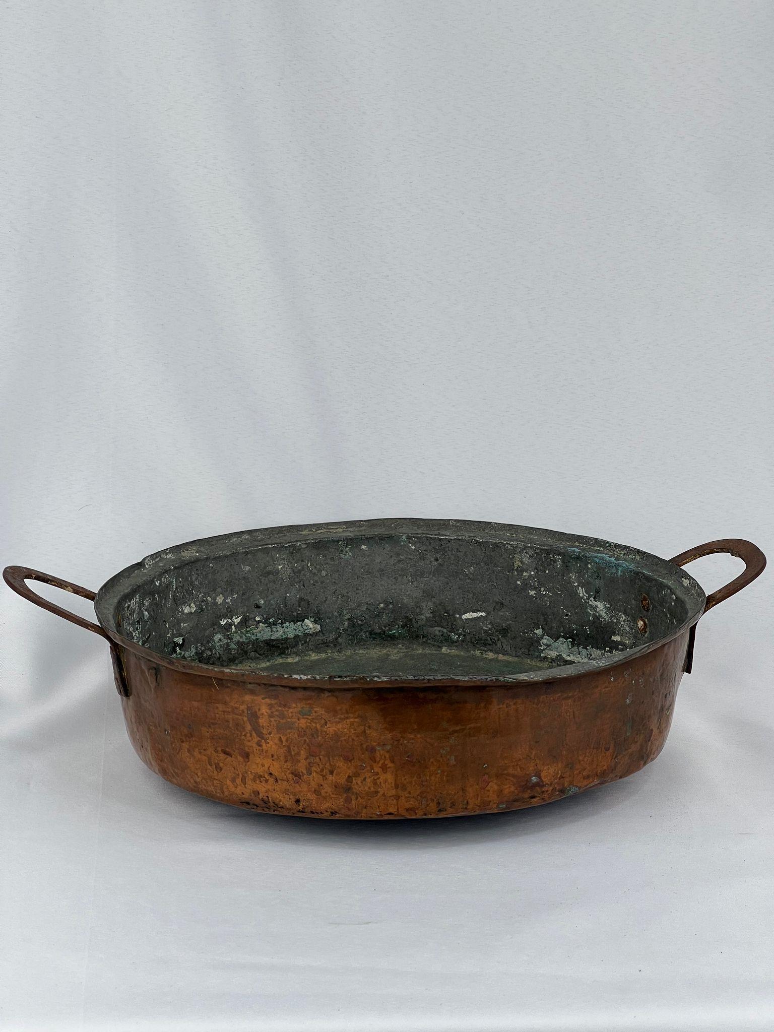 Antika Bakır Sahan Ölçü 42X33 Cm H 10 Cm