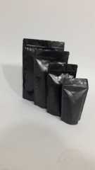 16X27 Cm Mat Siyah 100 Adet Kilitli Doypack Torba 500 Gr /68/