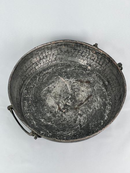 Antika Bakır Sahan Ölçü Çap 37 Cm H 10 Cm