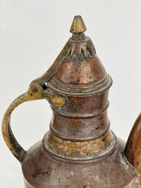 Antika Bakır İbrik Ölçü Çap 22 Cm H 35 Cm