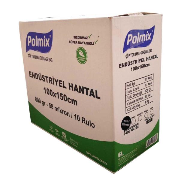 Çöp Torbası Polmix Endüstiriyel 800 Gram 100X150 Siyah 1 Paket