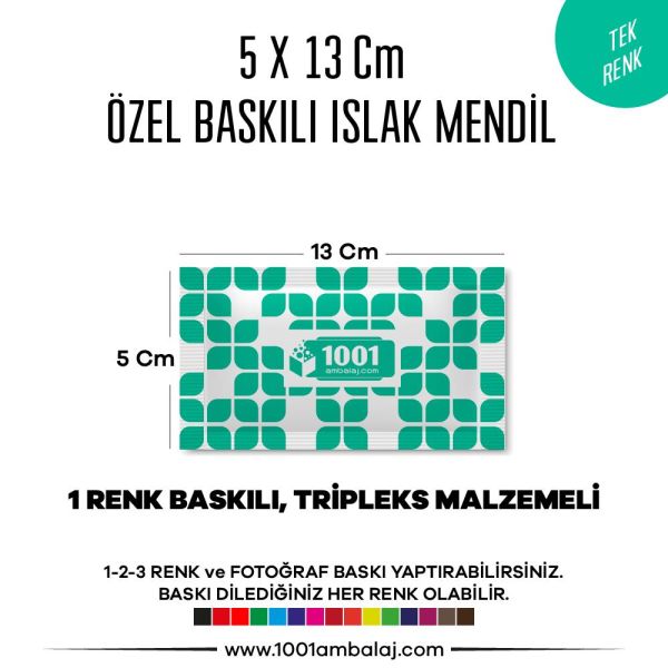 5X13 Cm 1-2-3 Renk Ve Fotoğraf Baskılı İslak Mendil Beyaz (Tripleks Malzeme)