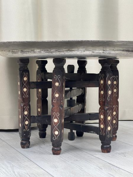 Antika Bakır Sini Ölçü Çap 69 Cm H 5 Cm