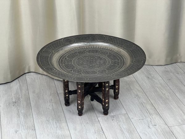 Antika Bakır Sini Ölçü Çap 69 Cm H 5 Cm
