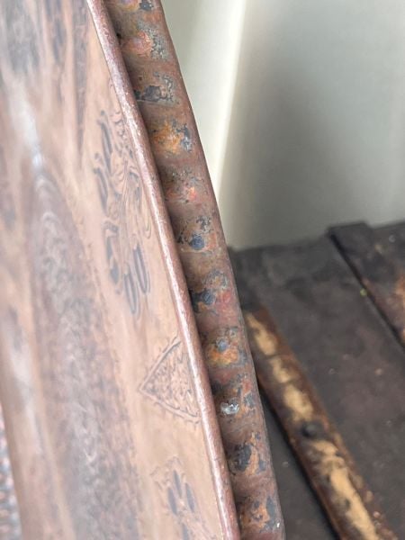 Antika Bakır Sini Ölçü Çap 84 Cm H 2,5 Cm