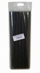 kağıt Pipet 6 Mm 24 Cm Boy 25 Li Paket Siyah 1 Paket