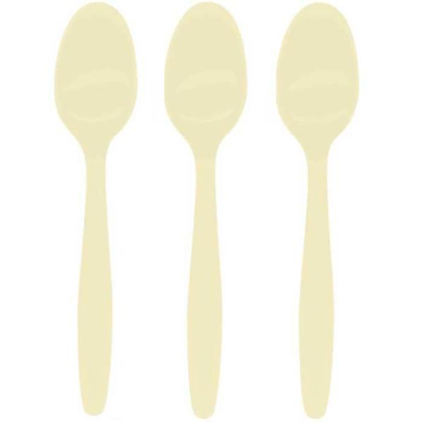 Plastik Kaşik Elite Krem Renkli Rubikap Cu.350S 100 Adet