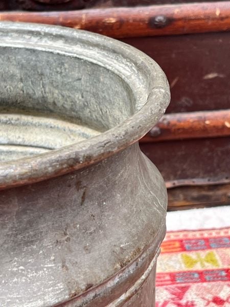 Antika Bakır Kablar Kazan Ölçü Çap 27 Cm H 35 Cm