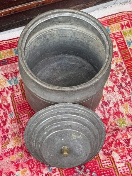 Antika Bakır Kablar Kazan Ölçü Çap 27 Cm H 35 Cm