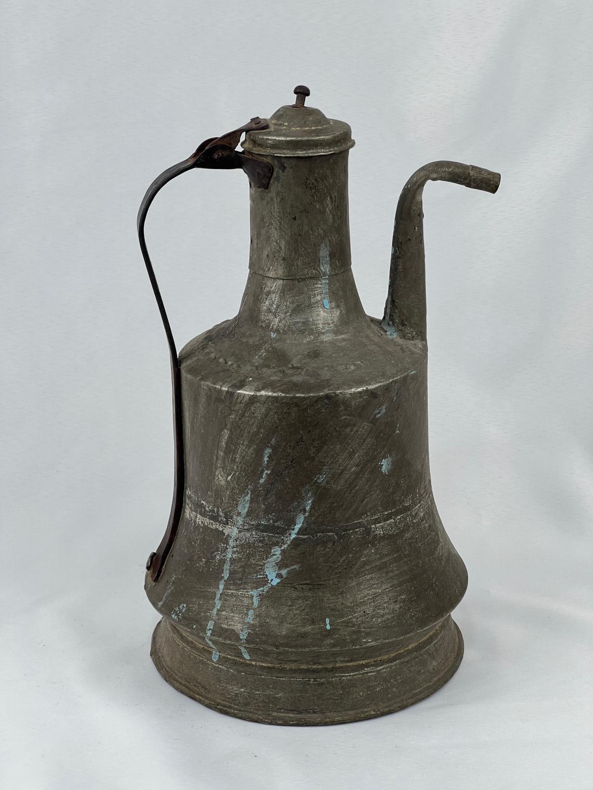 Antika Bakır İbrik Ölçü Çap 20 Cm H 34 Cm