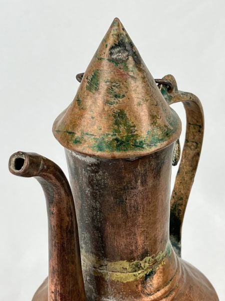 Antika Bakır İbrik Ölçü Çap 19 Cm H 33 Cm