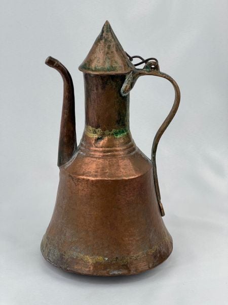 Antika Bakır İbrik Ölçü Çap 19 Cm H 33 Cm