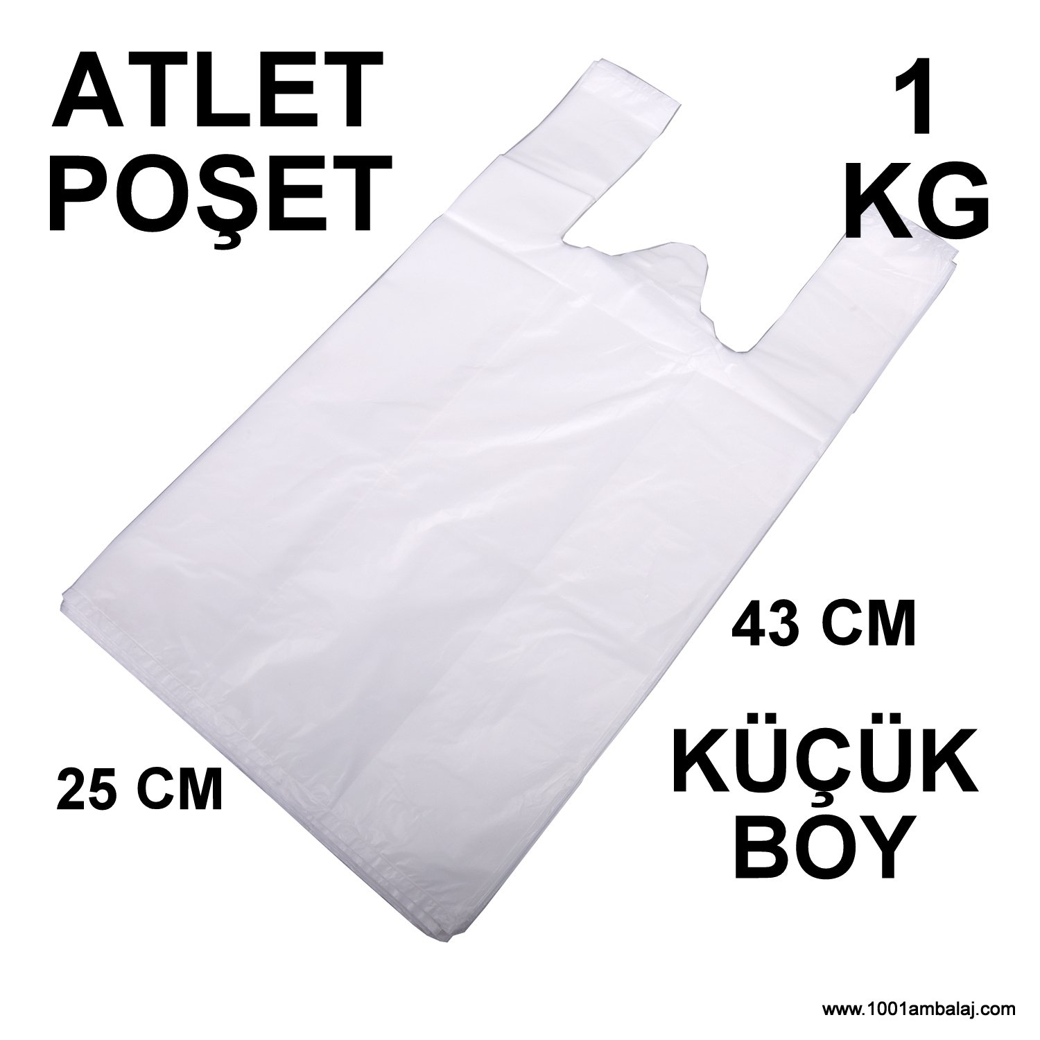 Ara hışır Poşet Küçük Boy Beyaz Renk 1 Kg Paket