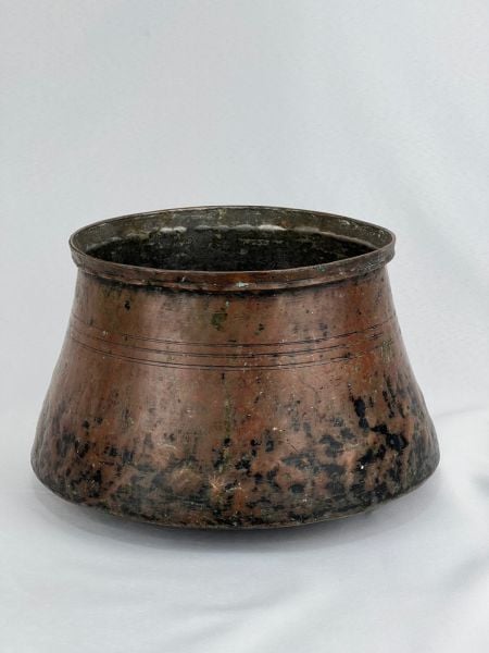 Antika Bakır Bakraç Ölçü Çap 31 Cm H 16 Cm