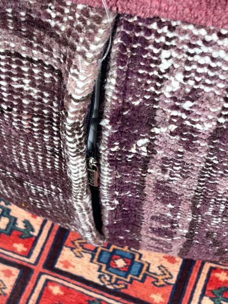 Nostaljik Kilim Puf Ölçü Çap 45 Cm Yükseklik 42 Cm