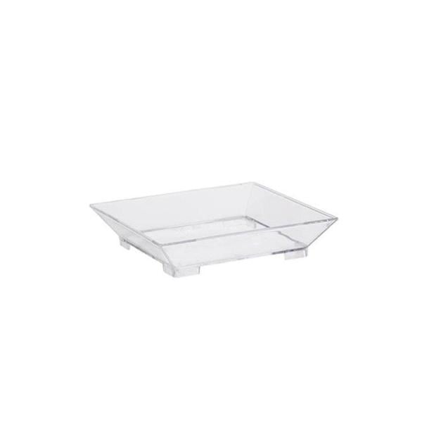 Polistiren Mini Tabak Kare 6X6 Cm Şeffaf Rubikap Mp.01 50 Adet