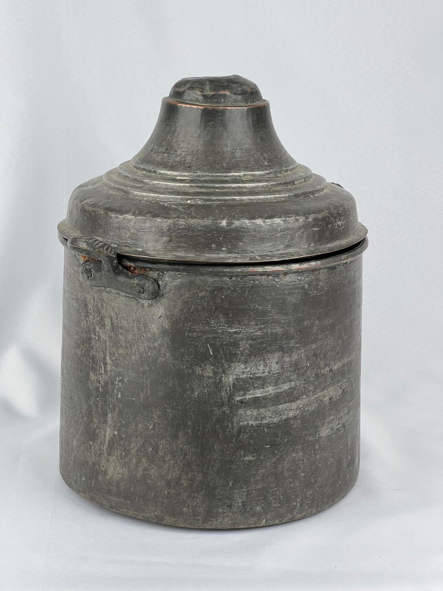 Antika Bakır Bakraç Ölçü Çap 30 Cm H 40 Cm