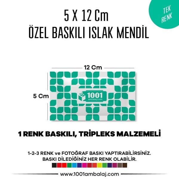 5X12 Cm 1-2-3 Renk Ve Fotoğraf Baskılı İslak Mendil Beyaz (Tripleks Malzeme)