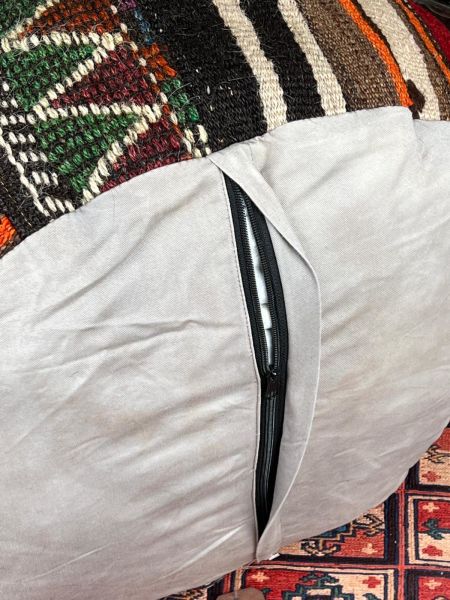 Nostaljik Kilim Puf Ölçü Çap 45 Cm Yükseklik 42 Cm
