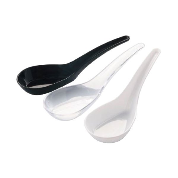 Plastik Çin Büfe Kaşiği 12 Cm Siyah Rubikap Cn.12 50 Adet
