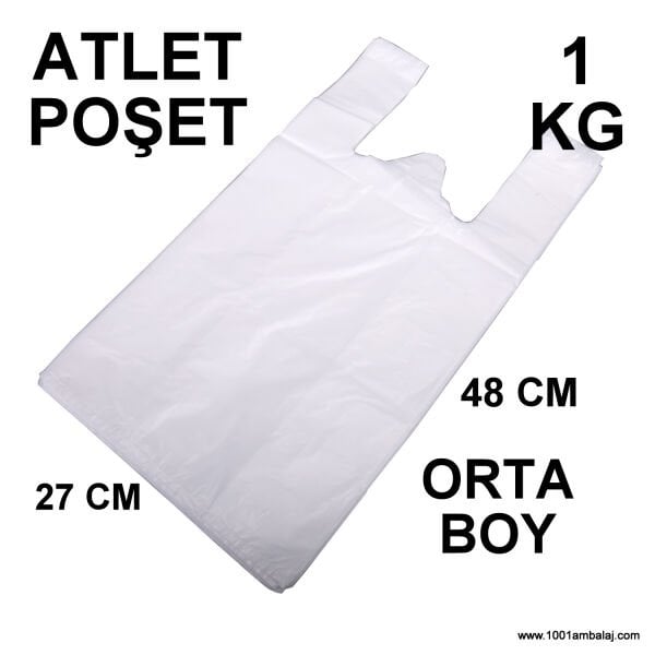 Ara hışır Poşet Orta Boy Beyaz Renk 1 Kg Paket