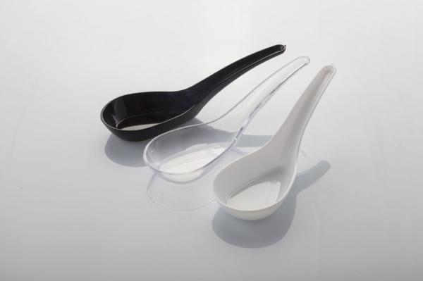 Plastik Çin Büfe Kaşiği 12 Cm Siyah Rubikap Cn.12 50 Adet