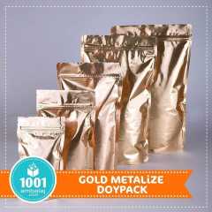 13X22,5 Cm Gold ( Altın ) 100 Adet Kilitli Doypack Torba 250 Gr /22/