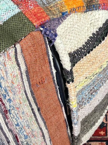Nostaljik Kilim Puf Ölçü Çap 45 Cm Yükseklik 42 Cm