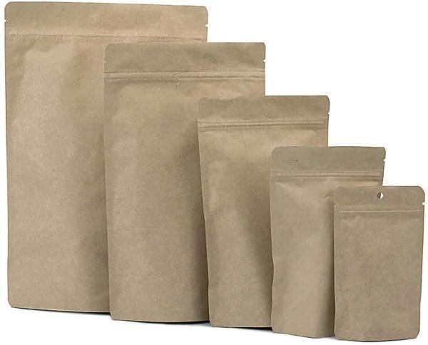 25X34 Cm Kraft 1 Koli 500 Adet Kilitli Doypack Torba 1500 Gr /36/