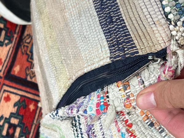 Nostaljik Kilim Puf Ölçü Çap 45 Cm Yükseklik 42 Cm