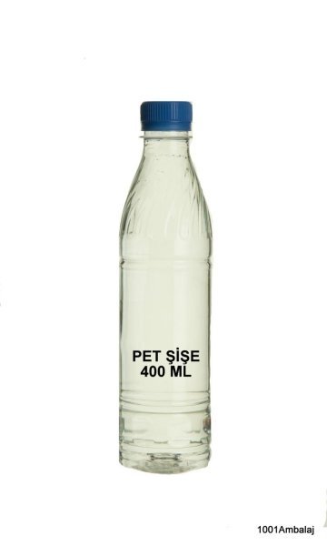 Pet Şişe 400 Ml Plastik Kilitli kapaklı Şeffaf Yuvarlak Tabanli (** 10 Adet **)
