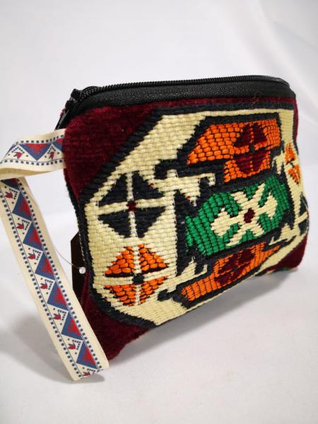Kilim Desen Cüzdan Boy Çanta Ölçü 17X13Cm
