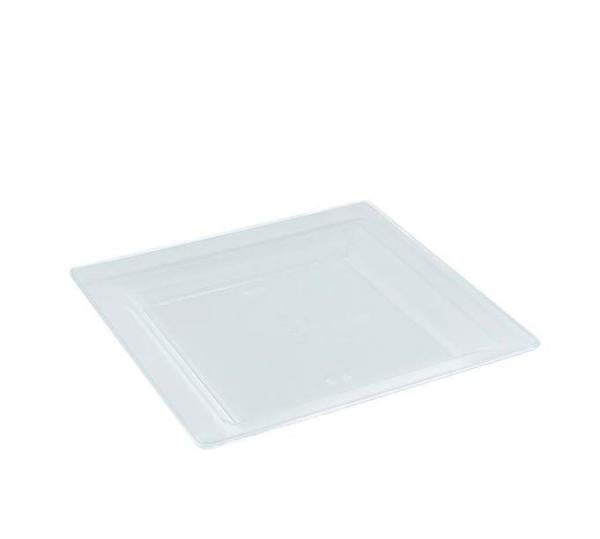 Plastik Kare Tabak 18X18 Cm Şeffaf Rubikap Pl.S18 10 Adet