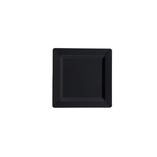 Plastik Kare Tabak 18X18 Cm Siyah Rubikap Pl.S18 10 Adet