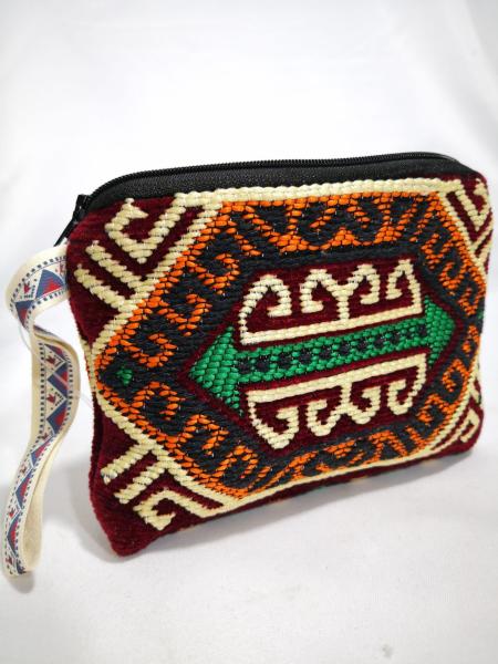Kilim Desen Cüzdan Boy Çanta Ölçü 17X13Cm