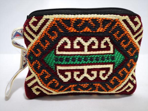 Kilim Desen Cüzdan Boy Çanta Ölçü 17X13Cm