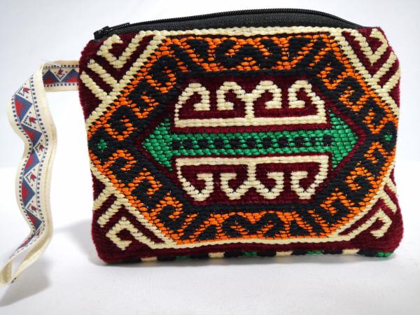 Kilim Desen Cüzdan Boy Çanta Ölçü 17X13Cm