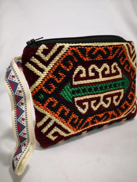 Kilim Desen Cüzdan Boy Çanta Ölçü 17X13Cm