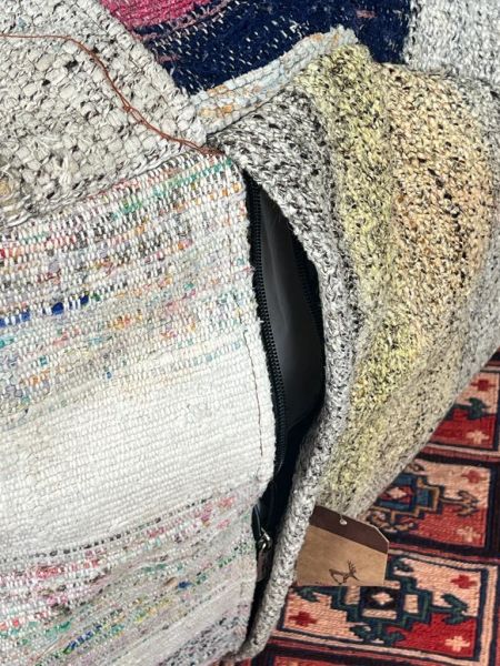 Nostaljik Kilim Puf Ölçü Çap 45 Cm Yükseklik 42 Cm