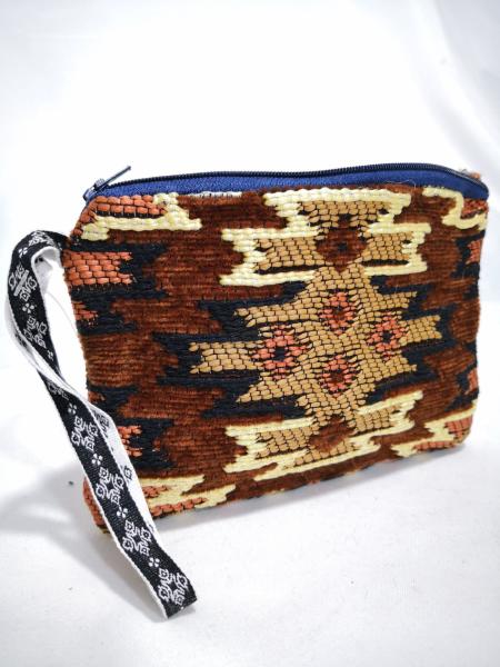 Kilim Desen Cüzdan Boy Çanta Ölçü 17X13Cm