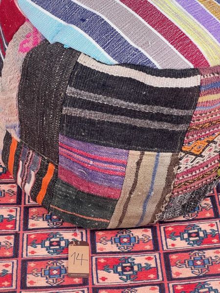 Nostaljik Kilim Puf Ölçü Çap 45 Cm Yükseklik 42 Cm