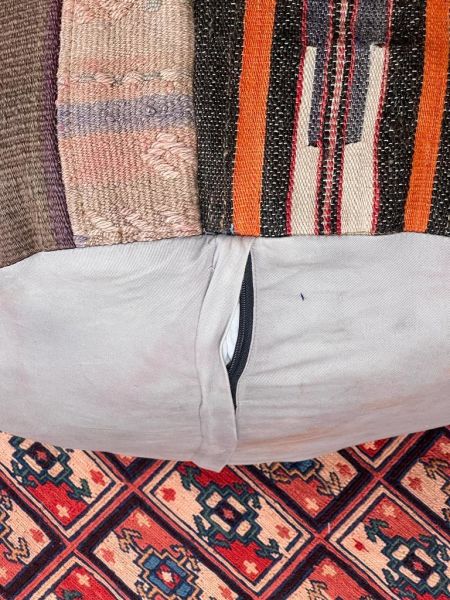 Nostaljik Kilim Puf Ölçü Çap 45 Cm Yükseklik 42 Cm
